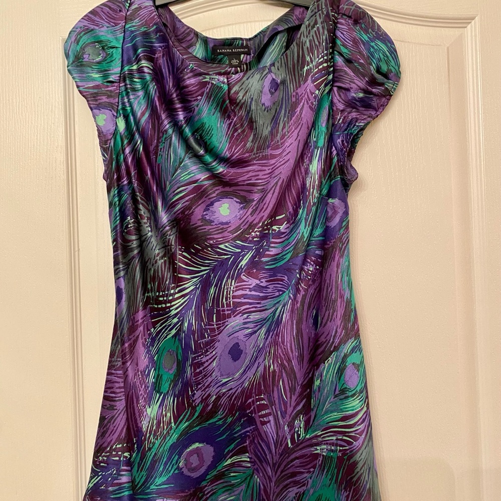Banana Republic Short Sleeve Silk Blouse